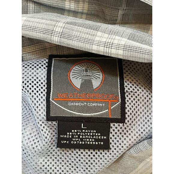 Weatherproof mens plaid button down shirt. Long sleeve. Breathable. Size large - Picture 4 of 7